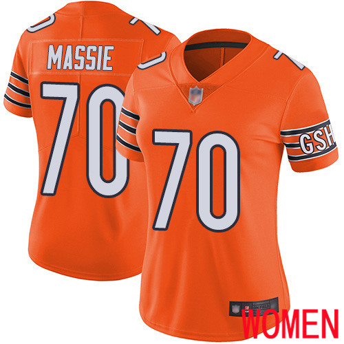 Chicago Bears Limited Orange Women Bobby Massie Alternate Jersey NFL Football #70 Vapor Untouchable->women nfl jersey->Women Jersey